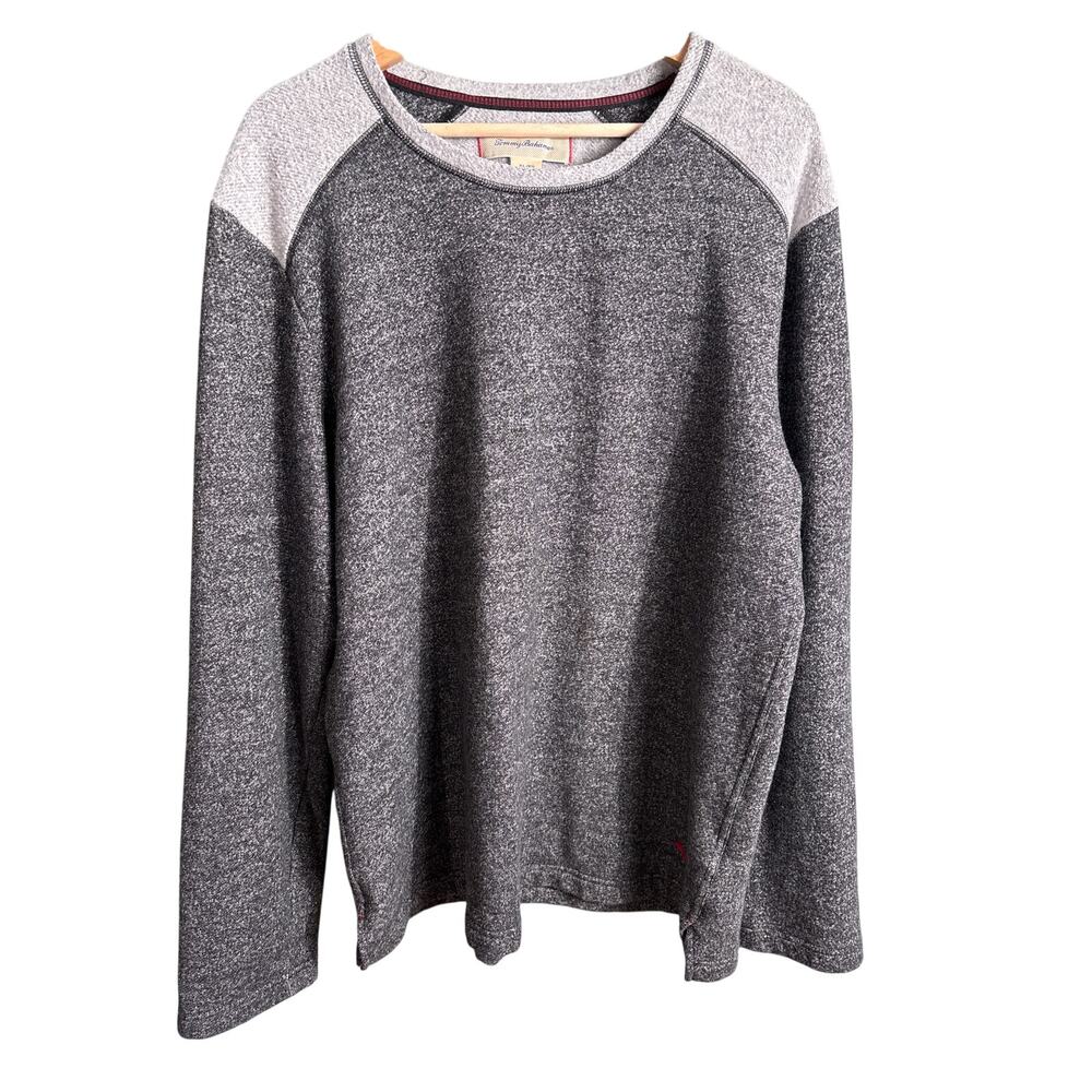Tommy Bahama‎ Sweatshirt Womens XL Gray Pullover Heather Long Sleeve Fleece